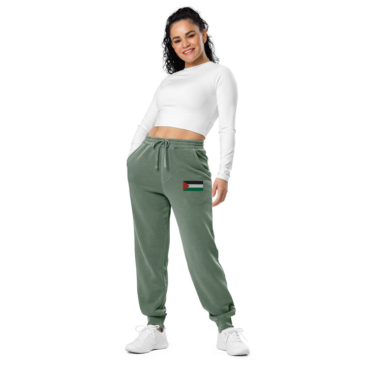 Women pigment-dyed sweatpants | Palestine Flag