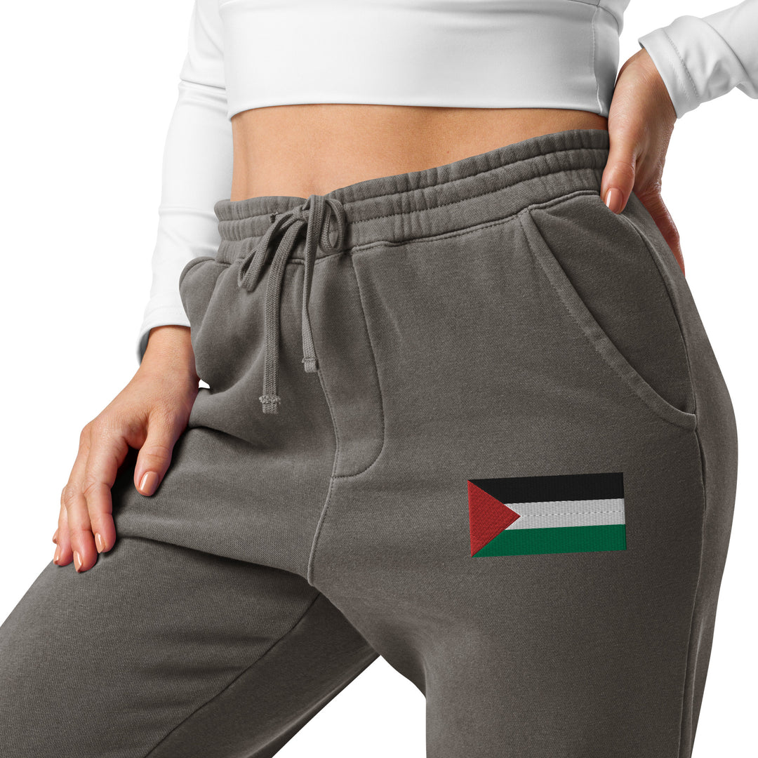 Women pigment-dyed sweatpants | Palestine Flag