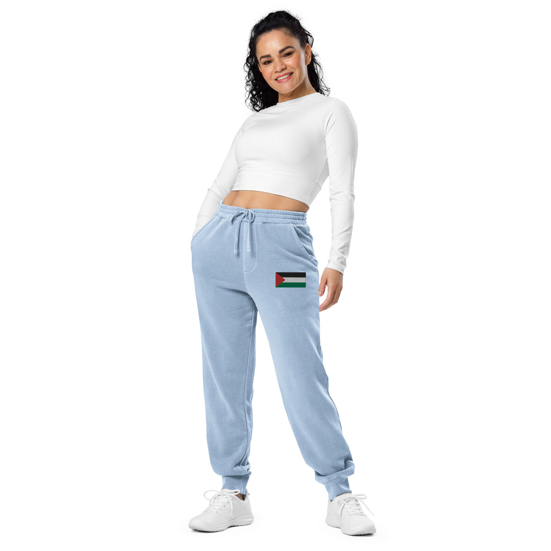 Women pigment-dyed sweatpants | Palestine Flag