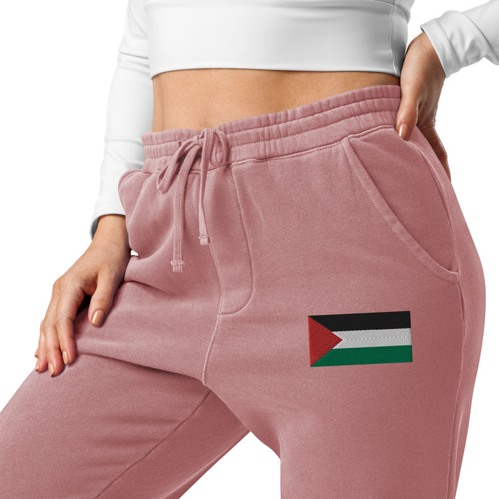 Women pigment-dyed sweatpants | Palestine Flag