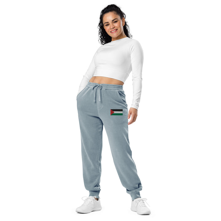 Women pigment-dyed sweatpants | Palestine Flag