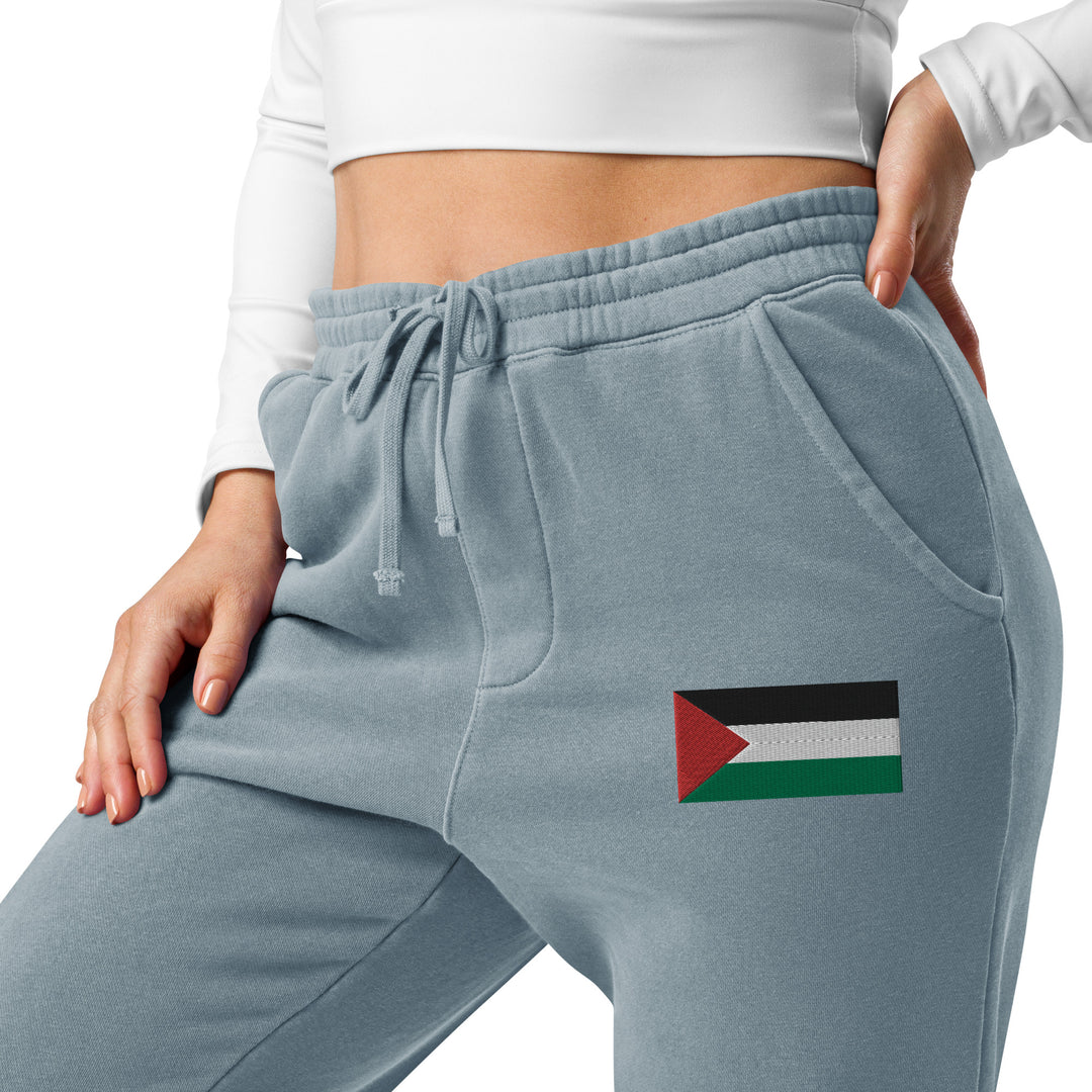 Women pigment-dyed sweatpants | Palestine Flag