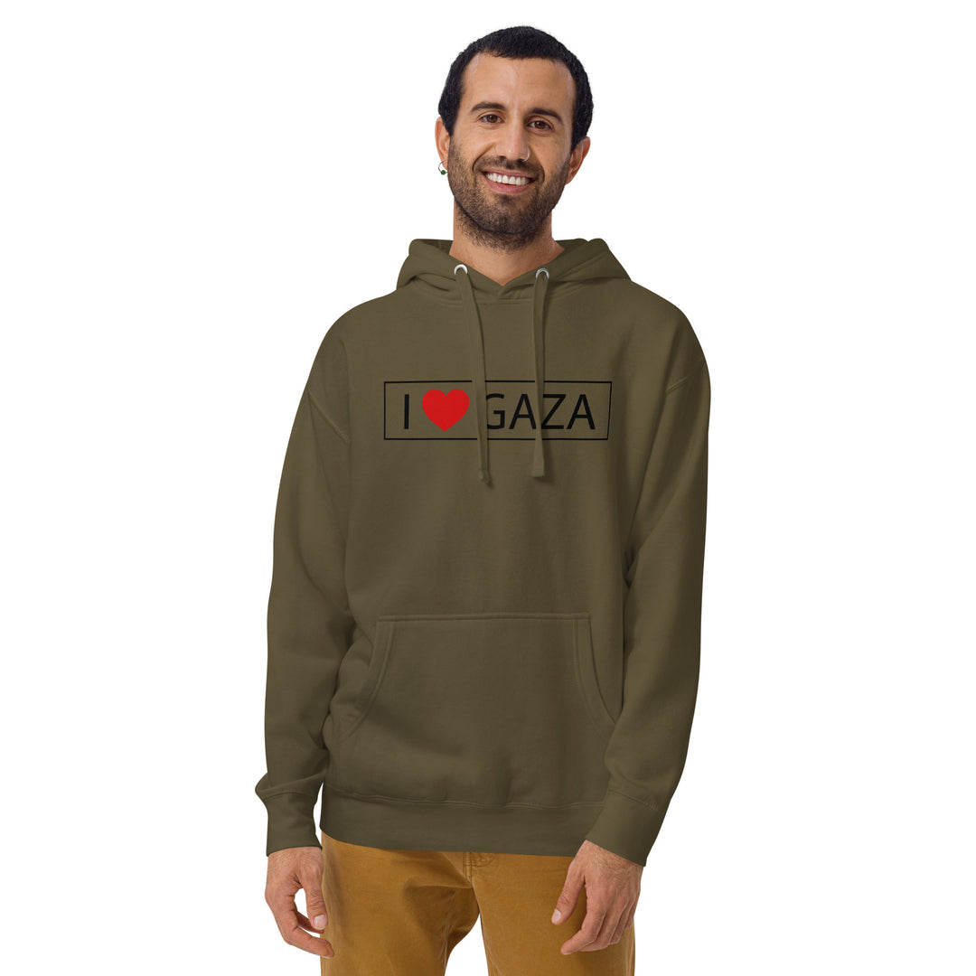 Men Hoodie | I Love Gaza