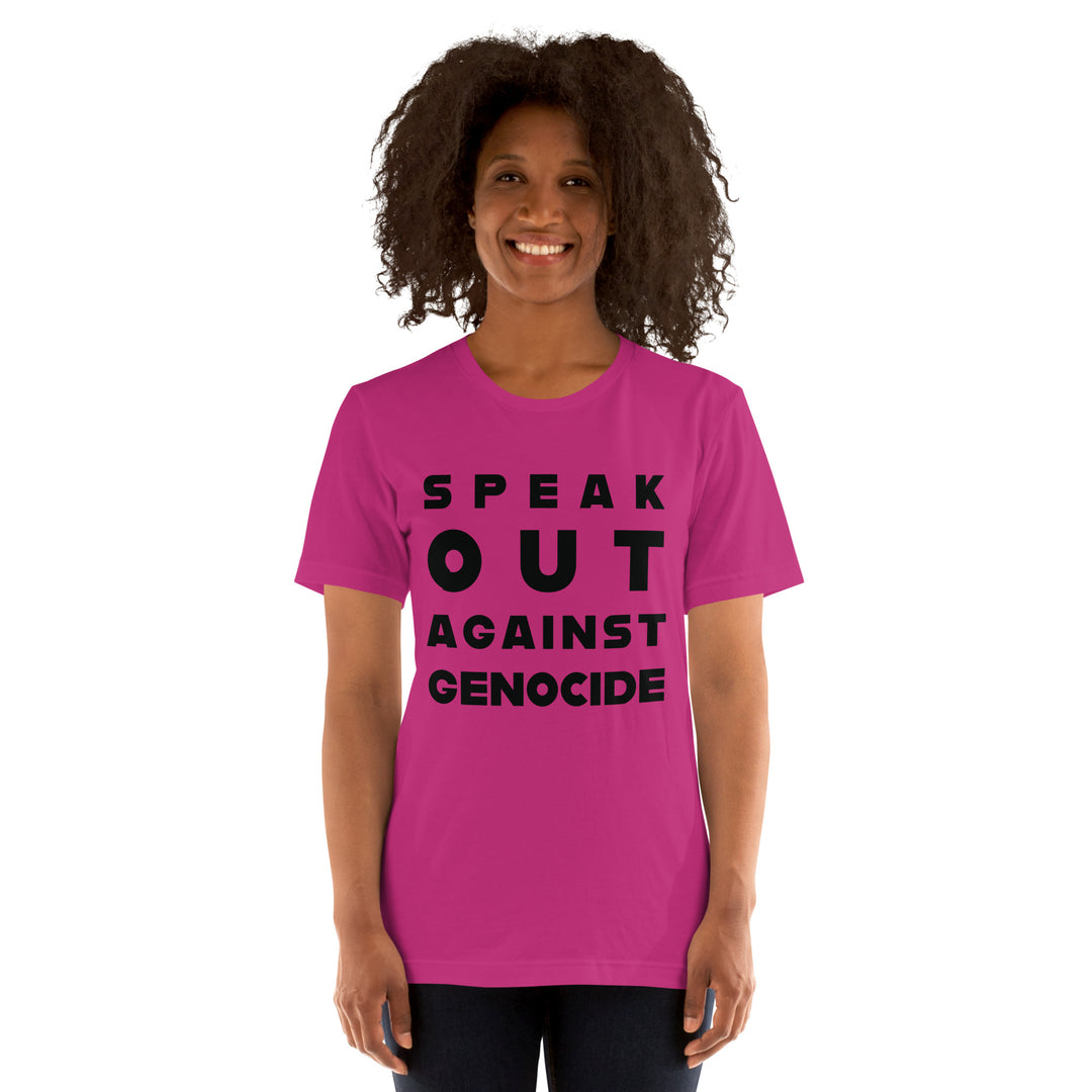 Women t-shirt | Speak out against genocide