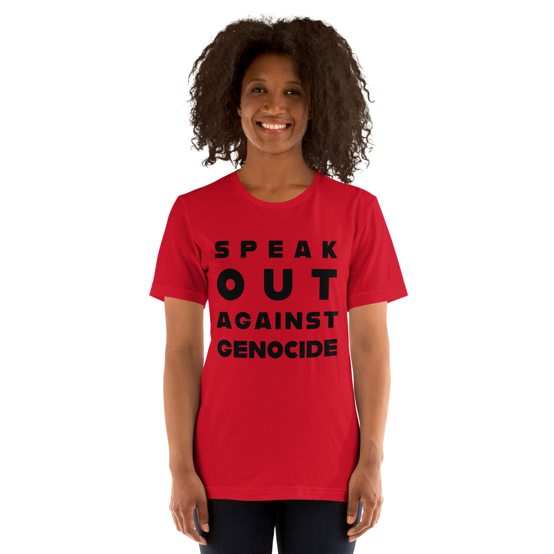 Women t-shirt | Speak out against genocide