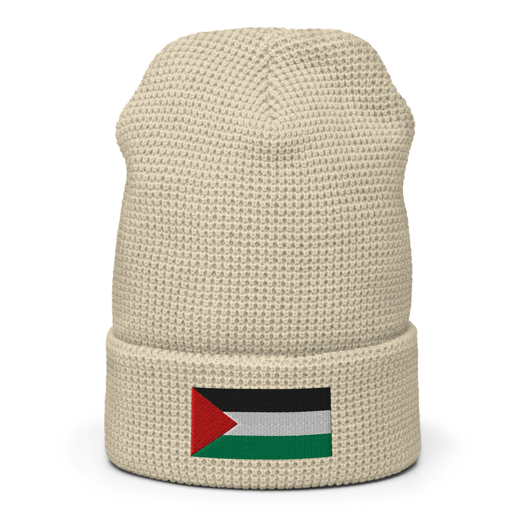 Waffle beanie - Palestine Flag, Birch Front 2