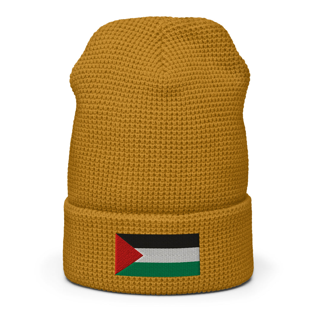 Waffle beanie - Palestine Flag, Camel Front 2