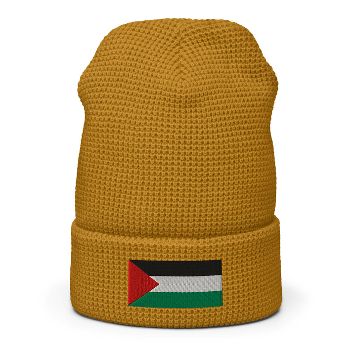 Waffle beanie - Palestine Flag, Camel Front 2