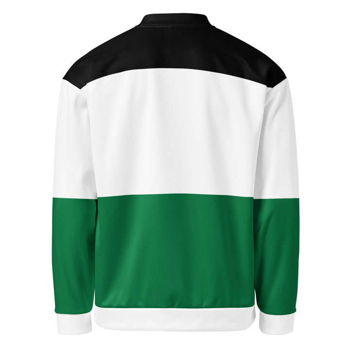 Women Bomber Jacket - Palestine Flag, White