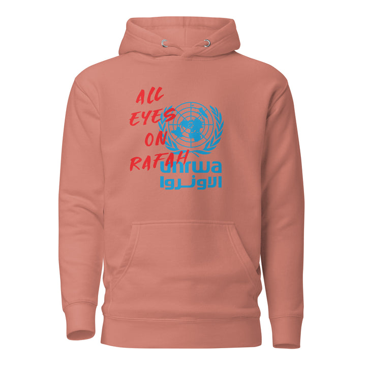 Women Hoodie - All Eyes on Rafah, Dusty Rose
