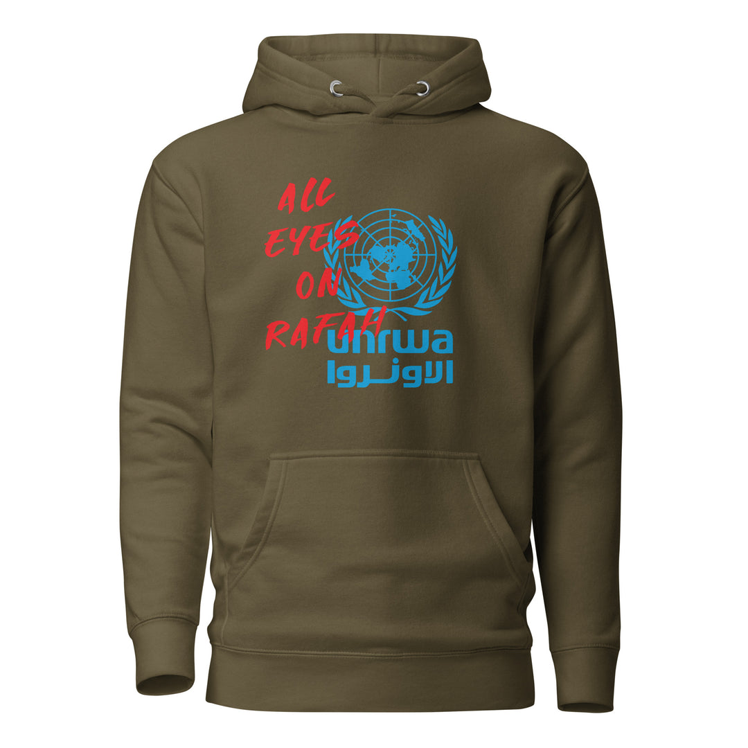 Women Hoodie - All Eyes on Rafah, Military Green