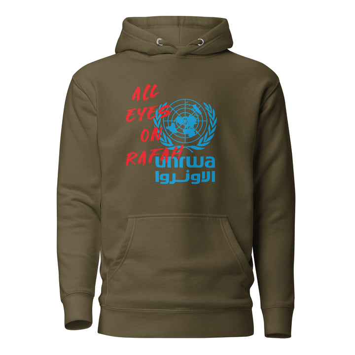 Women Hoodie - All Eyes on Rafah, Military Green