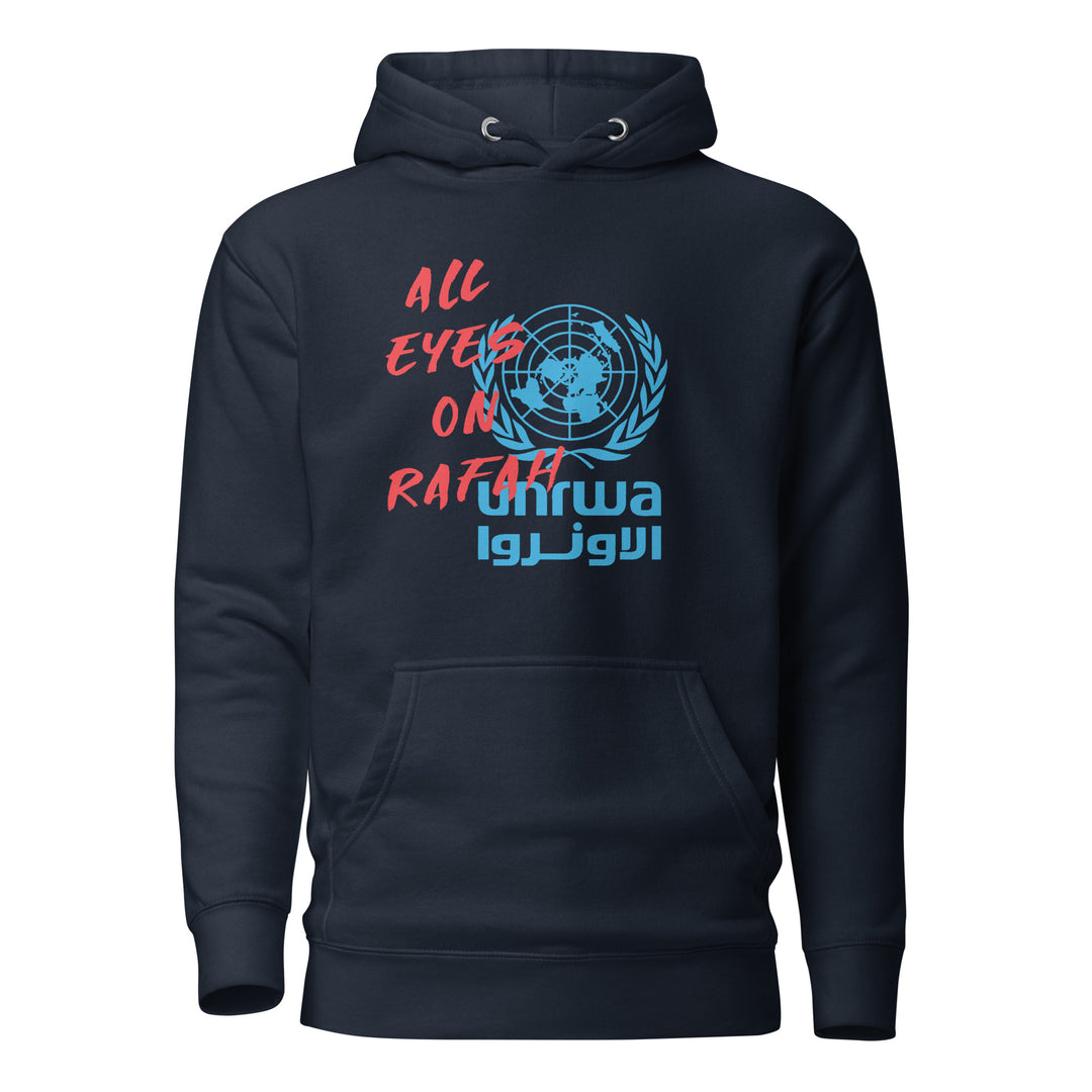 Women Hoodie - All Eyes on Rafah, Navy Blazer