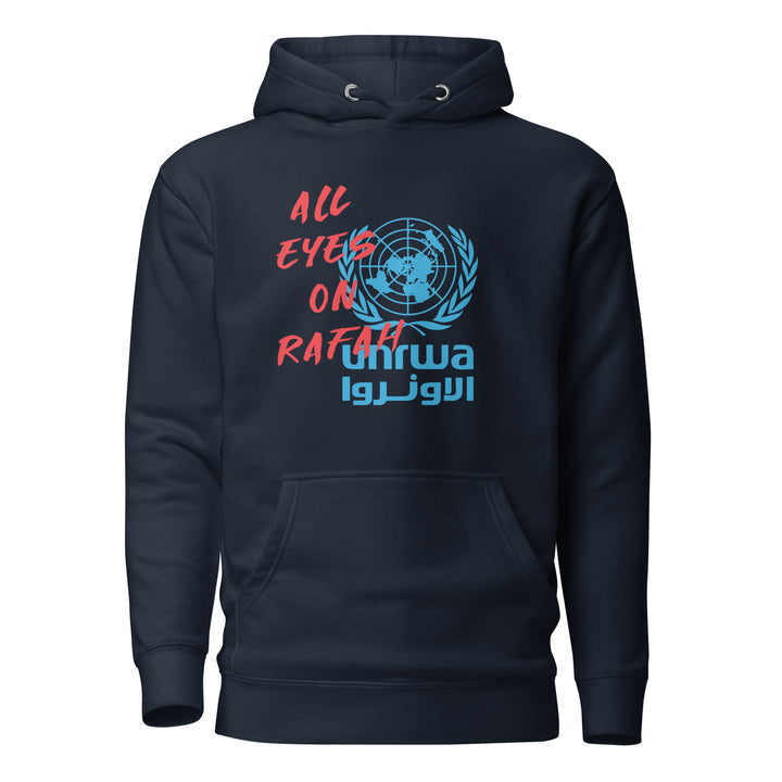 Women Hoodie - All Eyes on Rafah, Navy Blazer