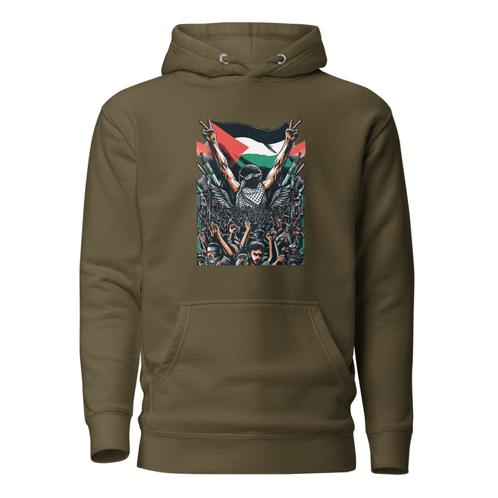 Women Hoodie - Art by Moh, Military Green