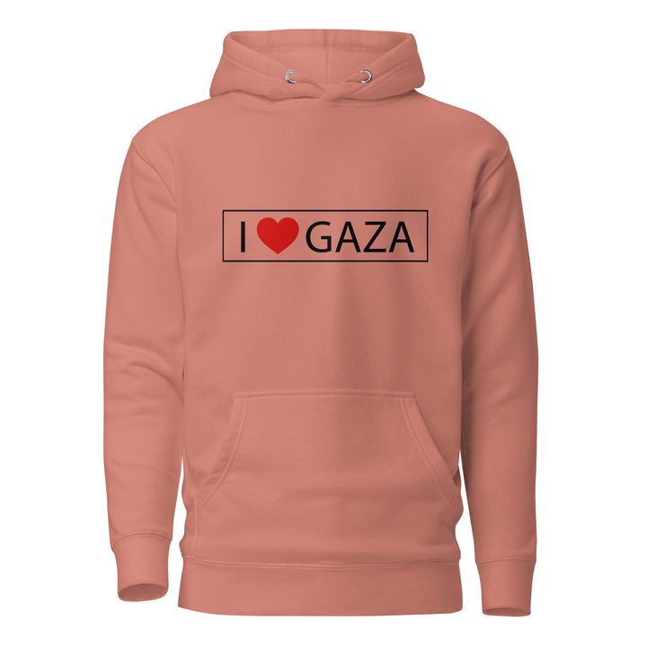 Women Hoodie - I Love Gaza, Dusty Rose