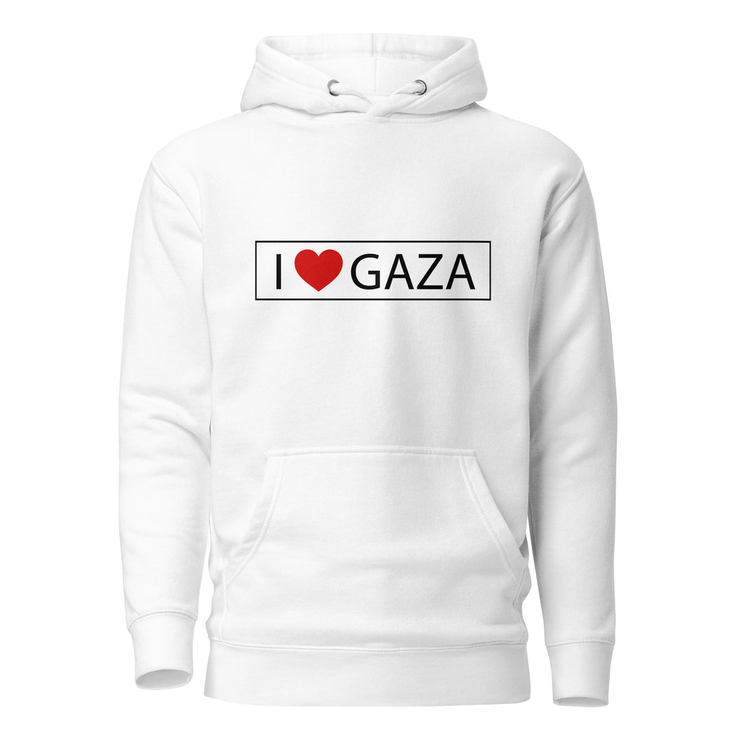 Women Hoodie - I Love Gaza, White