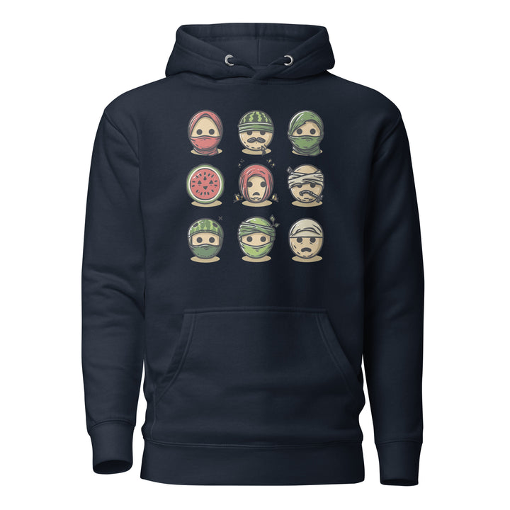 Women Hoodie - Palestine Emoji, Navy Blazer