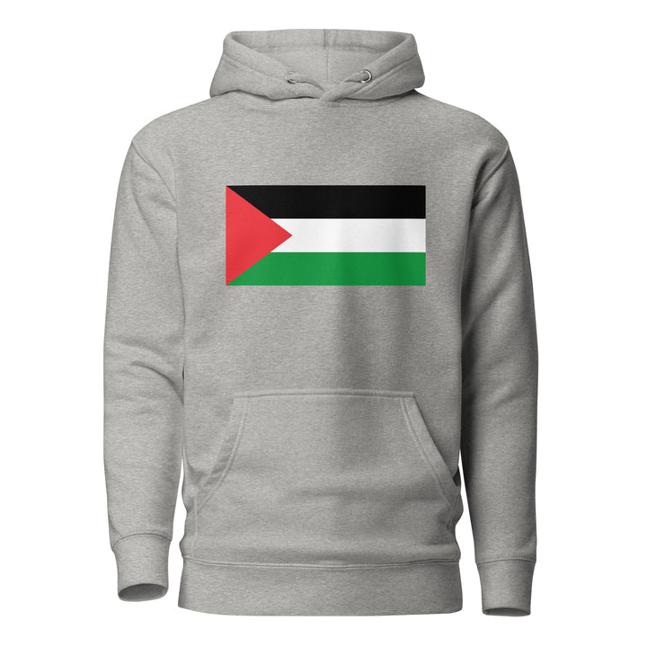 Women Hoodie - Palestine Flag, Carbon Grey