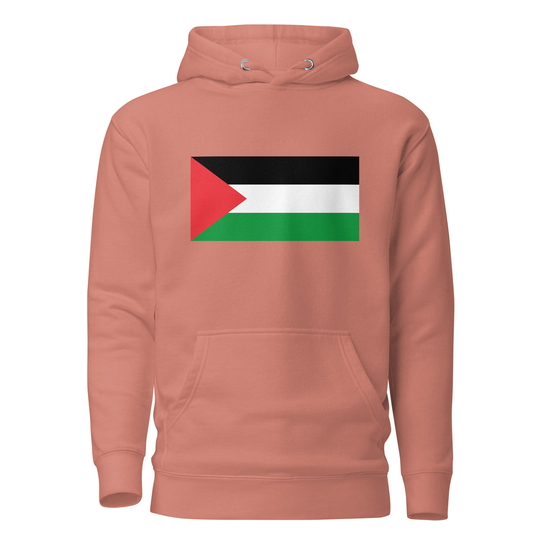 Women Hoodie - Palestine Flag, Dusty Rose