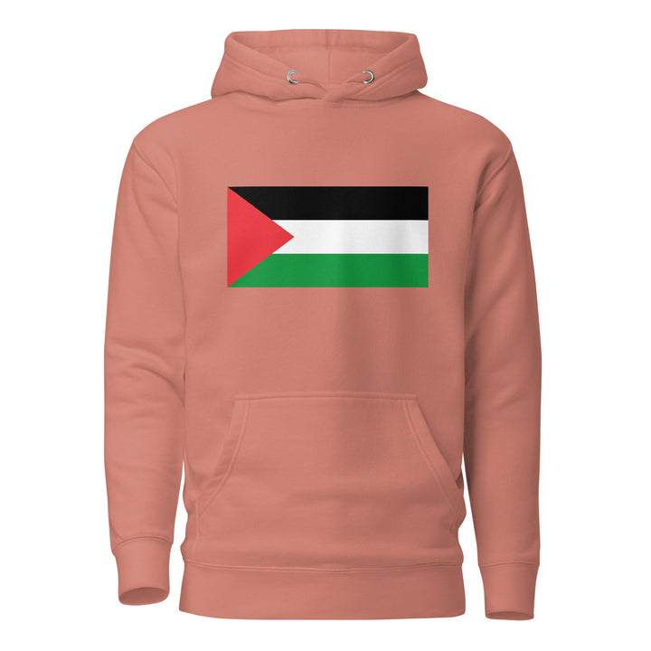 Women Hoodie - Palestine Flag, Dusty Rose
