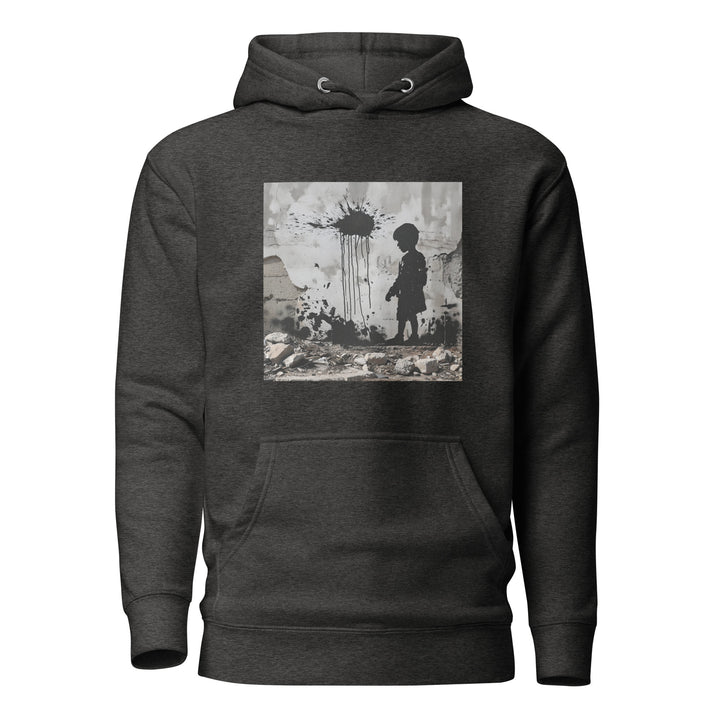 Women Hoodie - Palestine Wall, Charcoal Heather