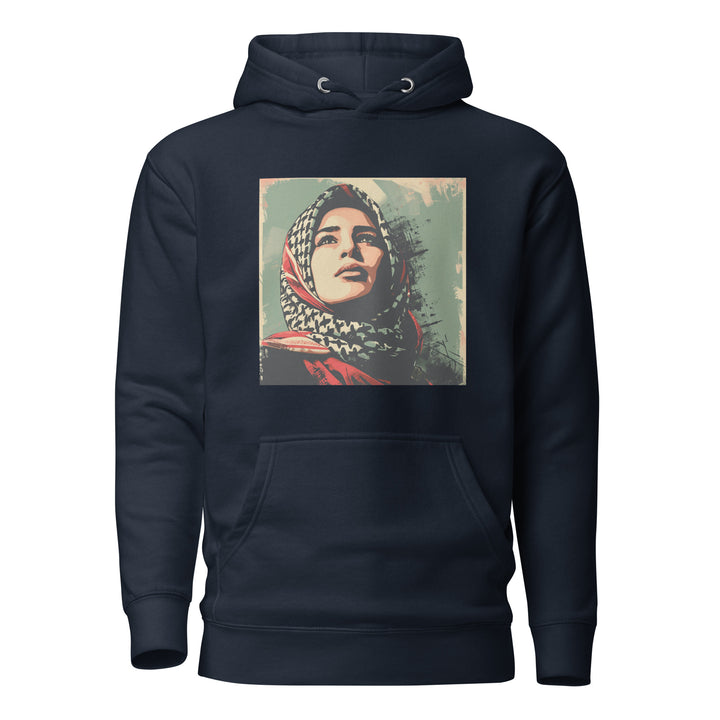 Women Hoodie - Palestine Hope, Navy Blazer