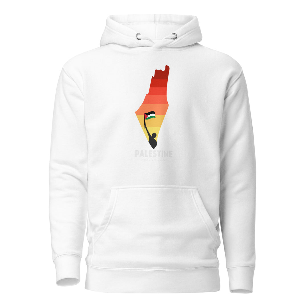 Women Hoodie - Palestine Map, White