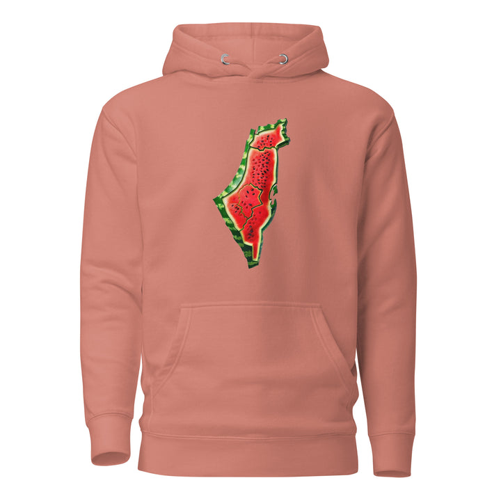 Women Hoodie - Palestine Watermelon, Dusty Rose