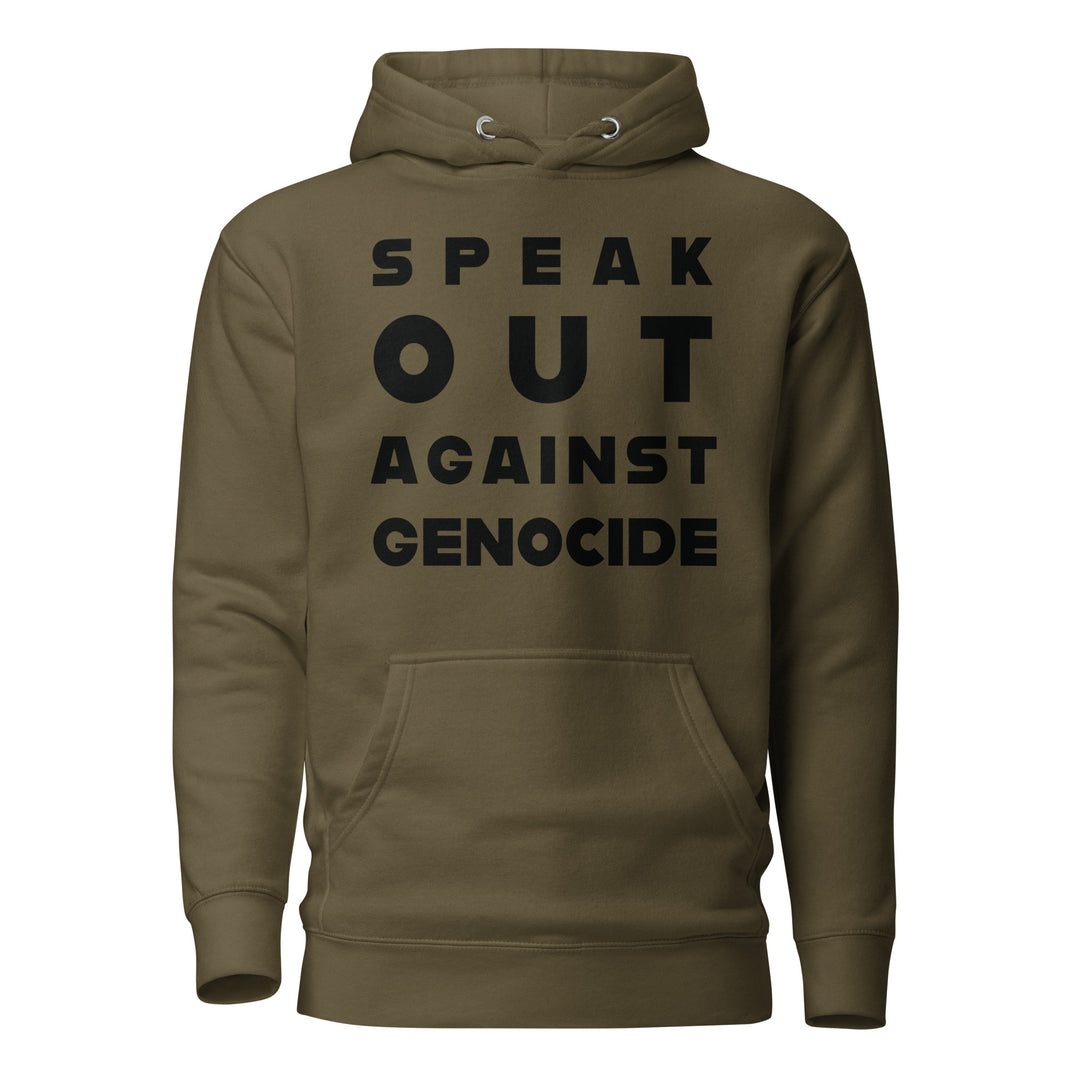 Women Hoodie - Speak out against genocide, Military Green