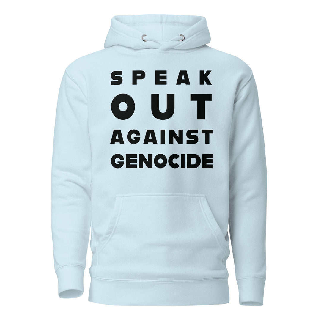Women Hoodie - Speak out against genocide, Sky Blue