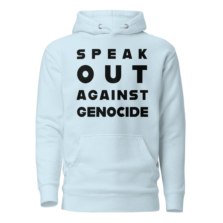 Women Hoodie - Speak out against genocide, Sky Blue