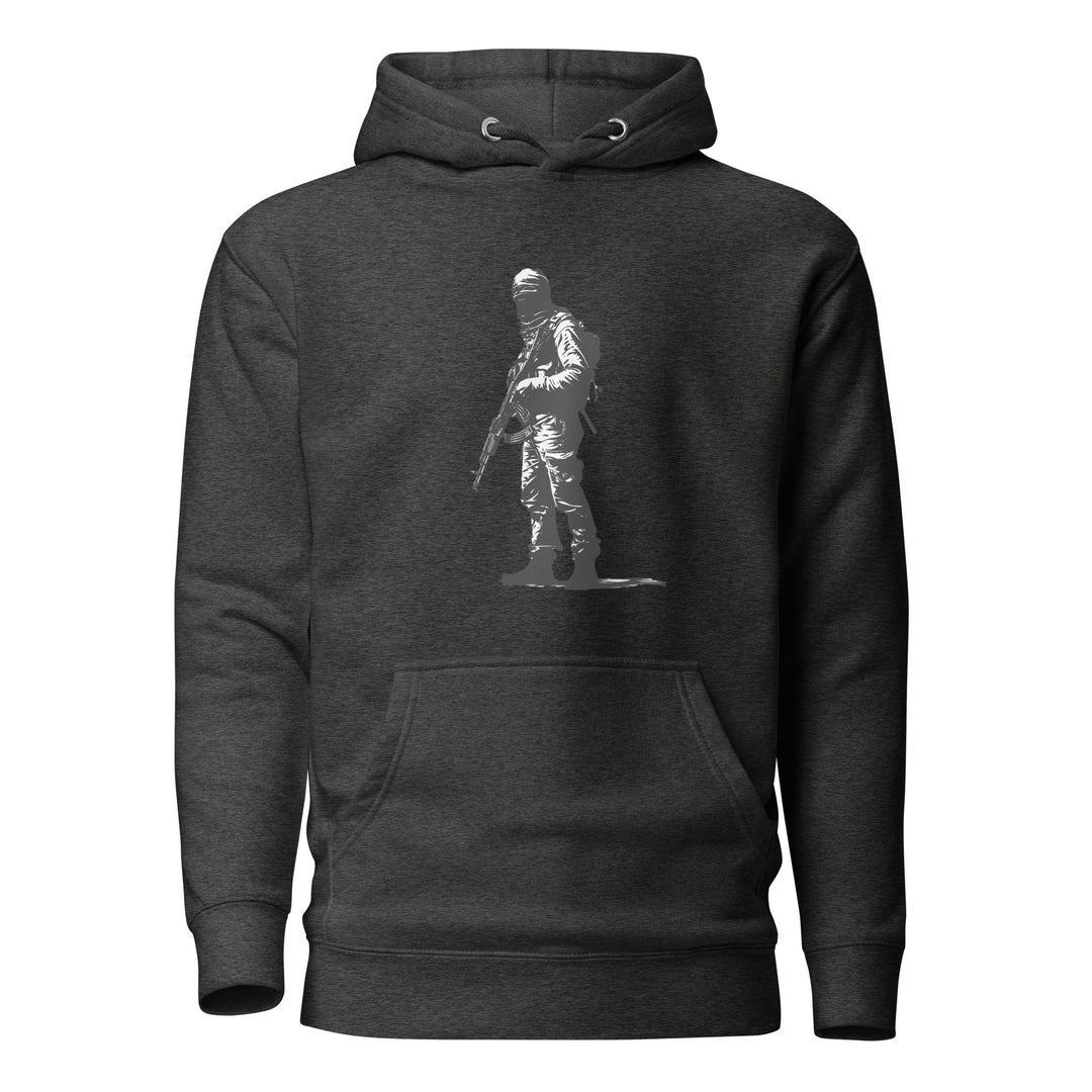 Women Hoodie - The Fighter, Charcoal Heather
