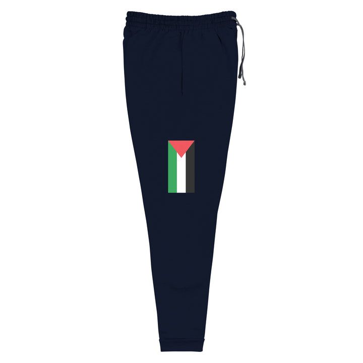Women Joggers - Palestine Flag, J. Navy Right Leg
