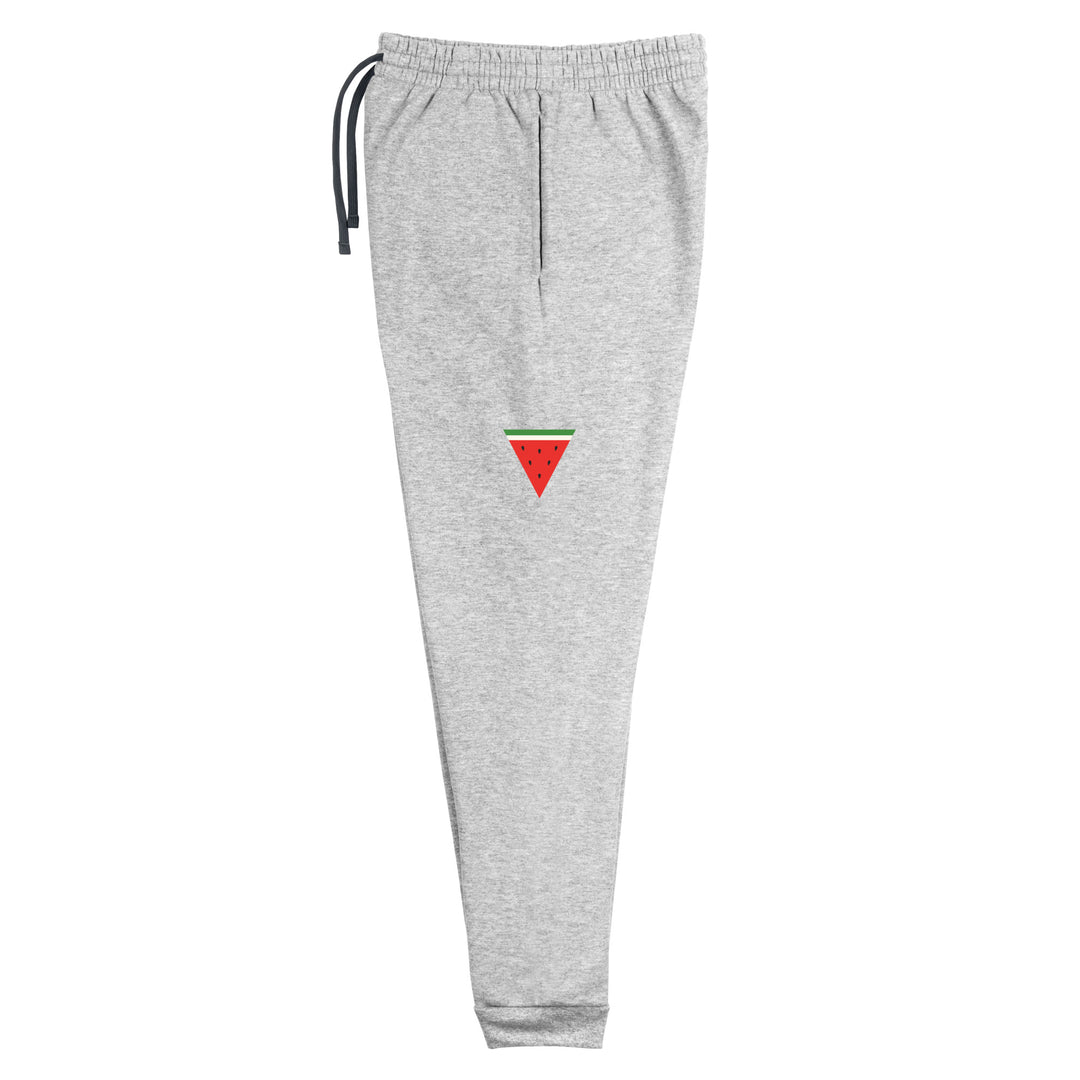 Women Joggers - Triangle Watermelon, Heather Left Leg