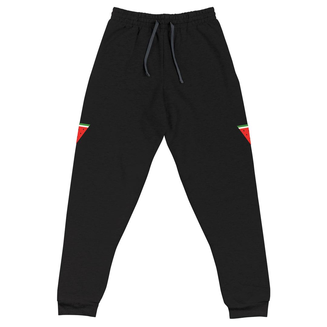 Women Joggers - Triangle Watermelon, Black