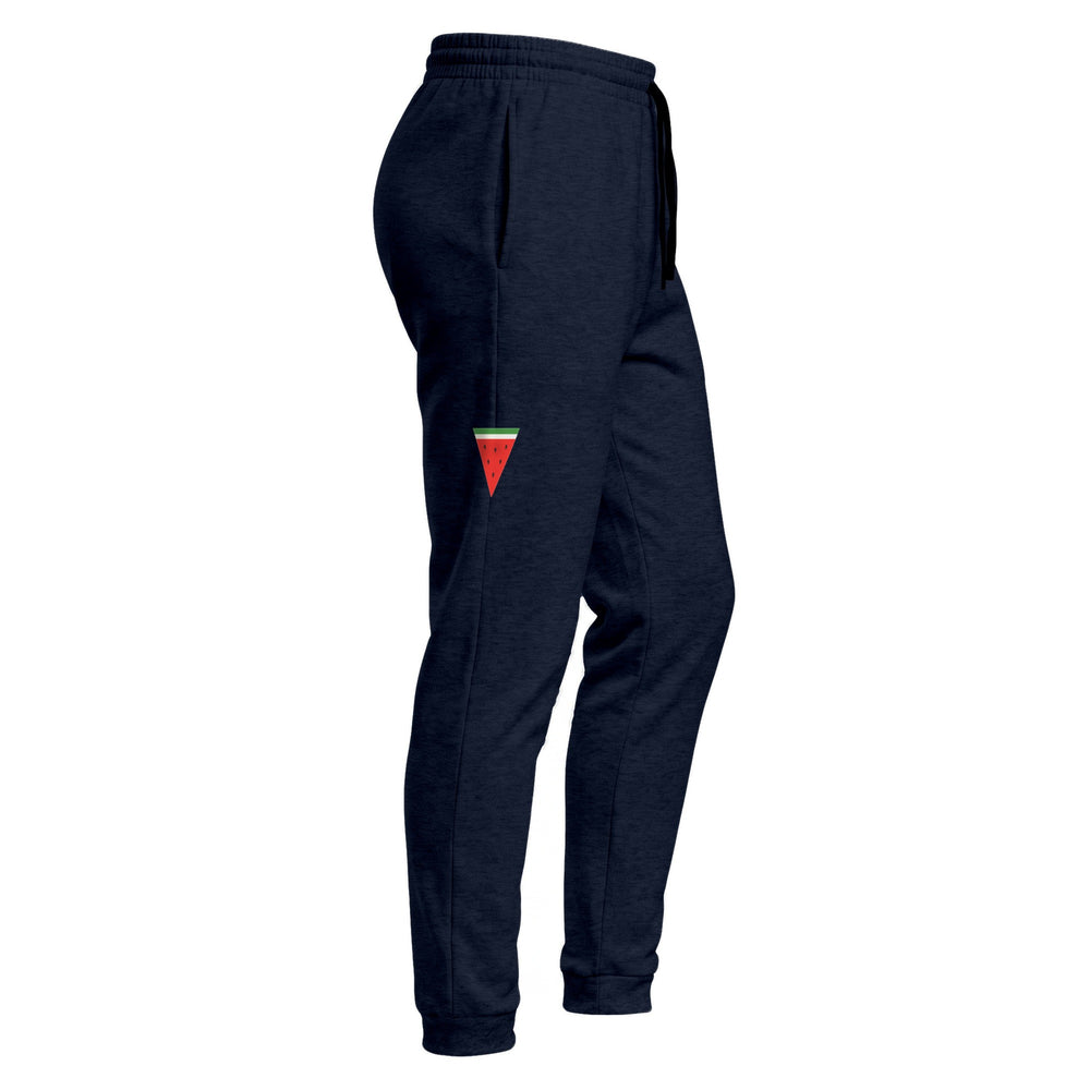 Women Joggers - Triangle Watermelon, J. Navy Right Leg