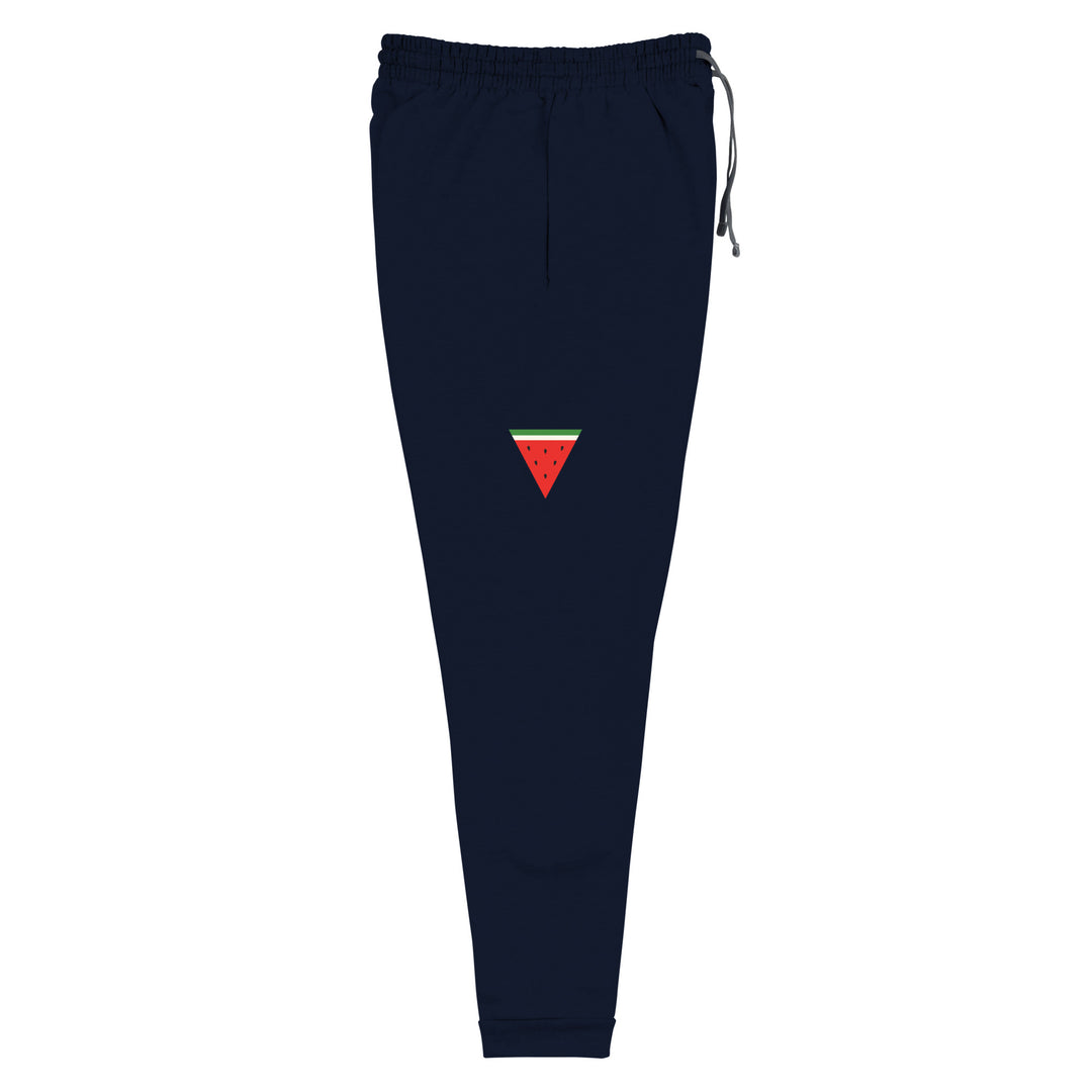 Women Joggers - Triangle Watermelon, J. Navy Right Leg