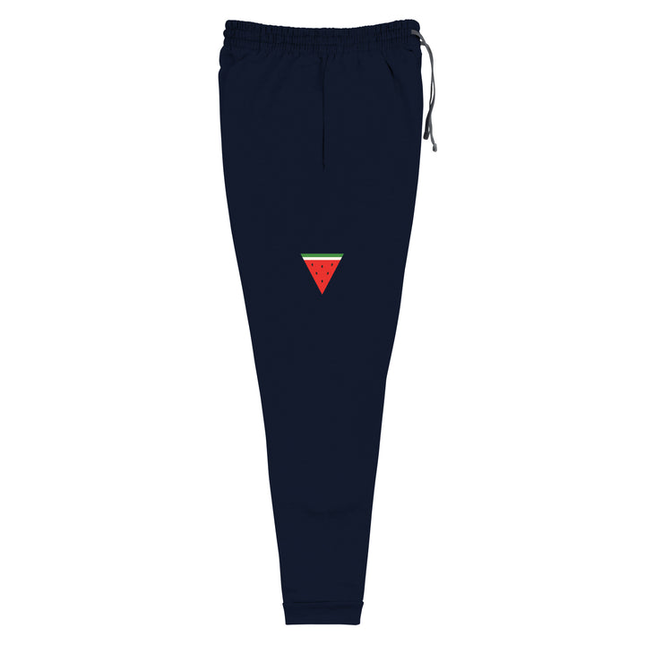 Women Joggers - Triangle Watermelon, J. Navy Right Leg