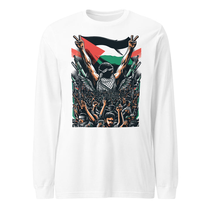 Women Long Sleeve Tee - Art by Moh, White