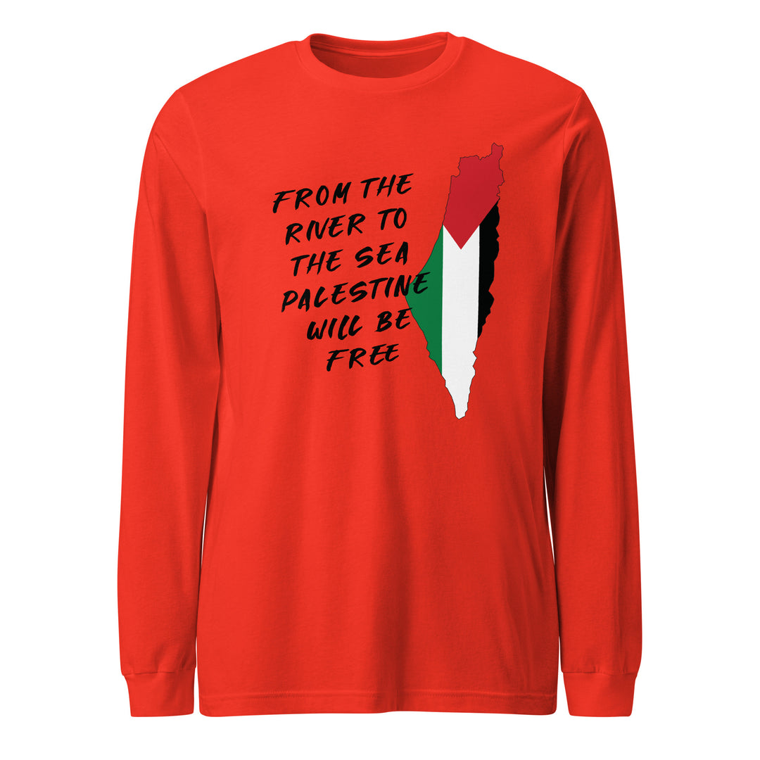 Women Long Sleeve Tee - From the River, Poppy