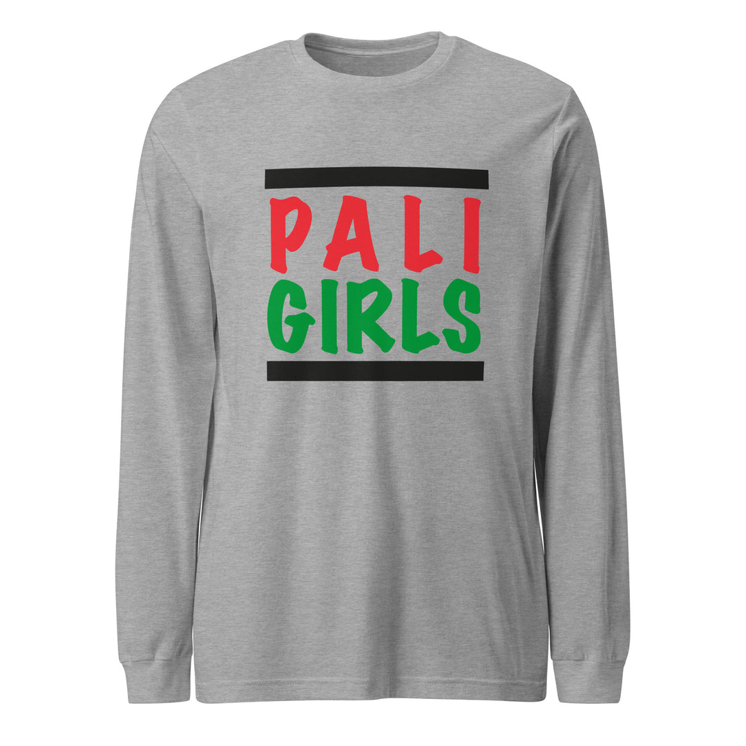 Women Long Sleeve Tee - Palestinian Girls, Heather