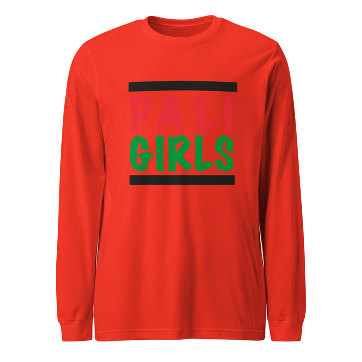 Women Long Sleeve Tee - Palestinian Girls, Poppy