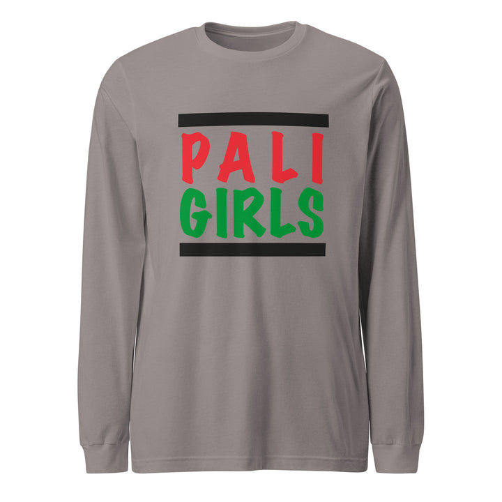Women Long Sleeve Tee - Palestinian Girls, Storm