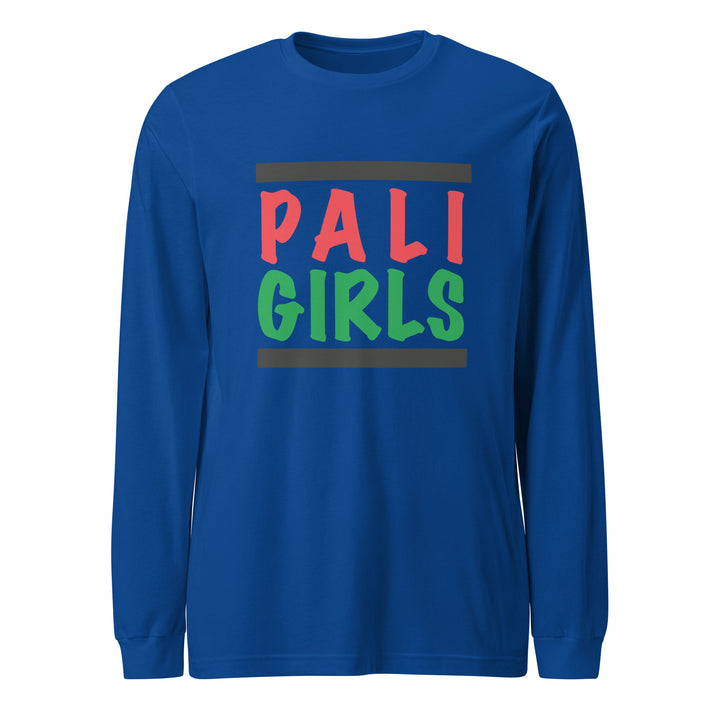 Women Long Sleeve Tee - Palestinian Girls, True Royal