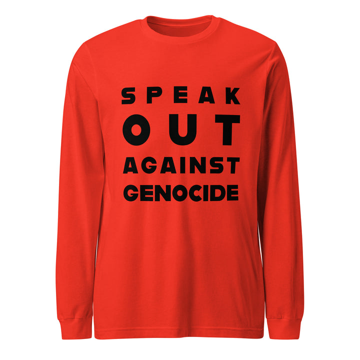 Women Long Sleeve Tee - Speak out against genocide, Poppy