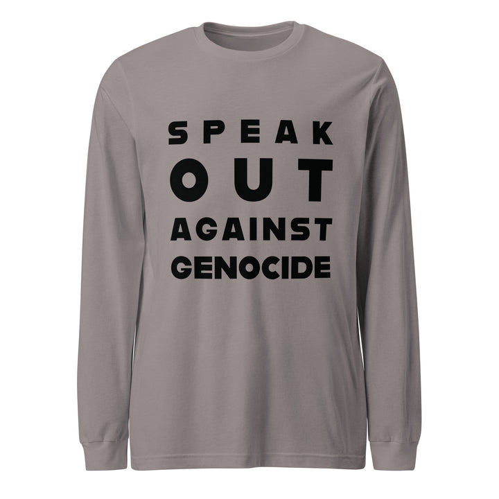 Women Long Sleeve Tee - Speak out against genocide, Storm
