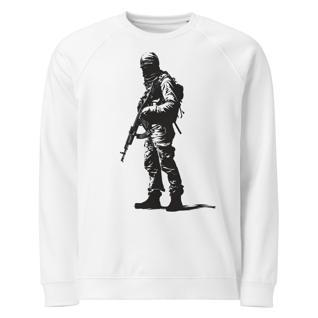 Women organic raglan sweatshirt - The Fighter, White