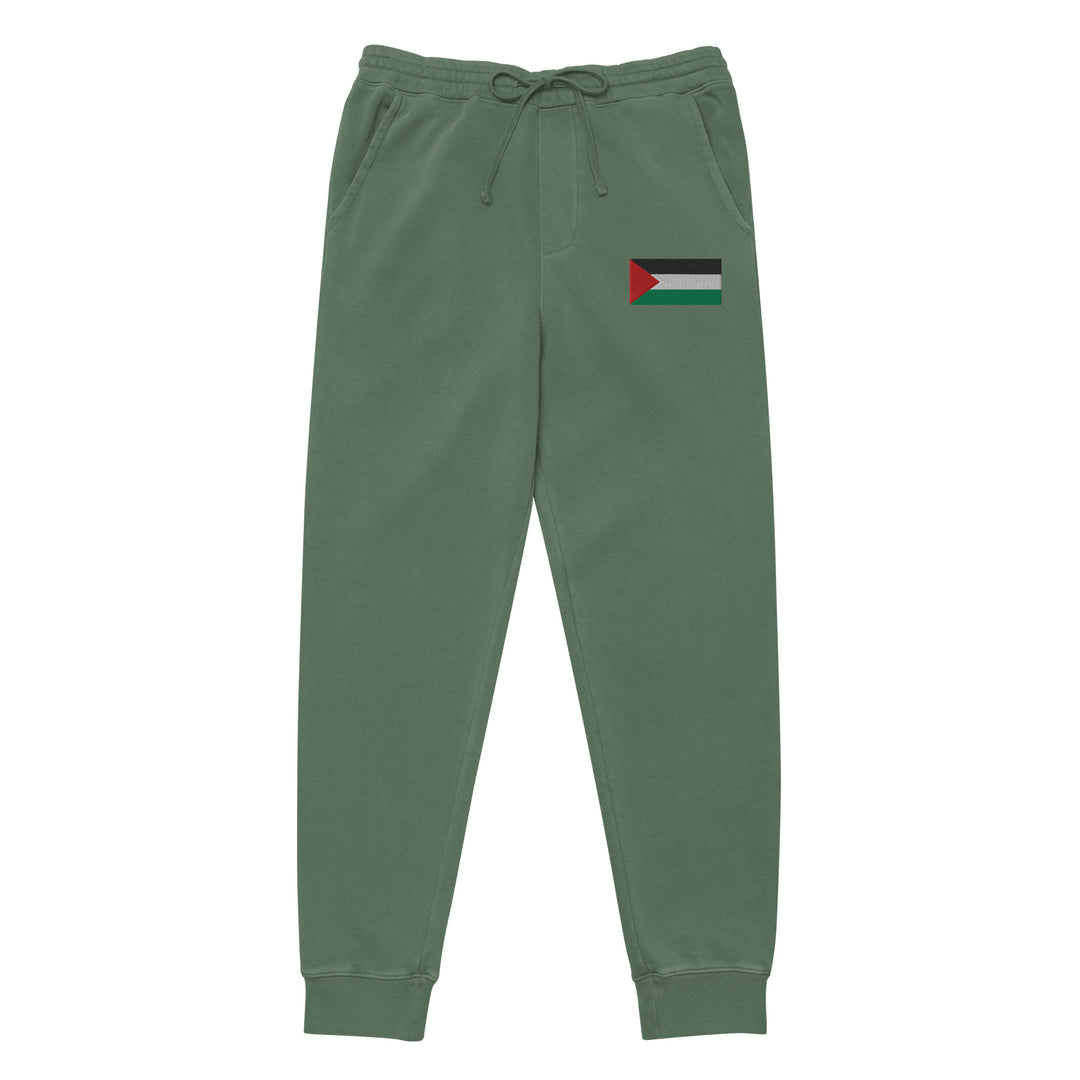 Women pigment-dyed sweatpants - Palestine Flag, Pigment Dyed Sweatpants Pigment Alpine Green