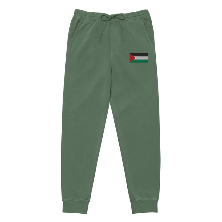 Women pigment-dyed sweatpants - Palestine Flag, Pigment Dyed Sweatpants Pigment Alpine Green